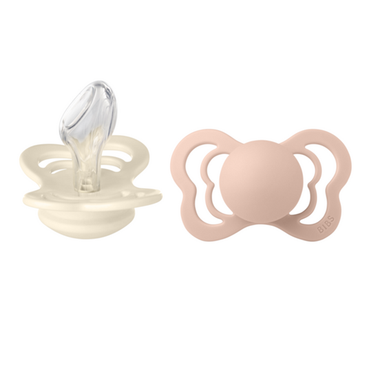 Bibs Couture snuð 2stk | Ivory / Blush | Stærð 1 - Silicone